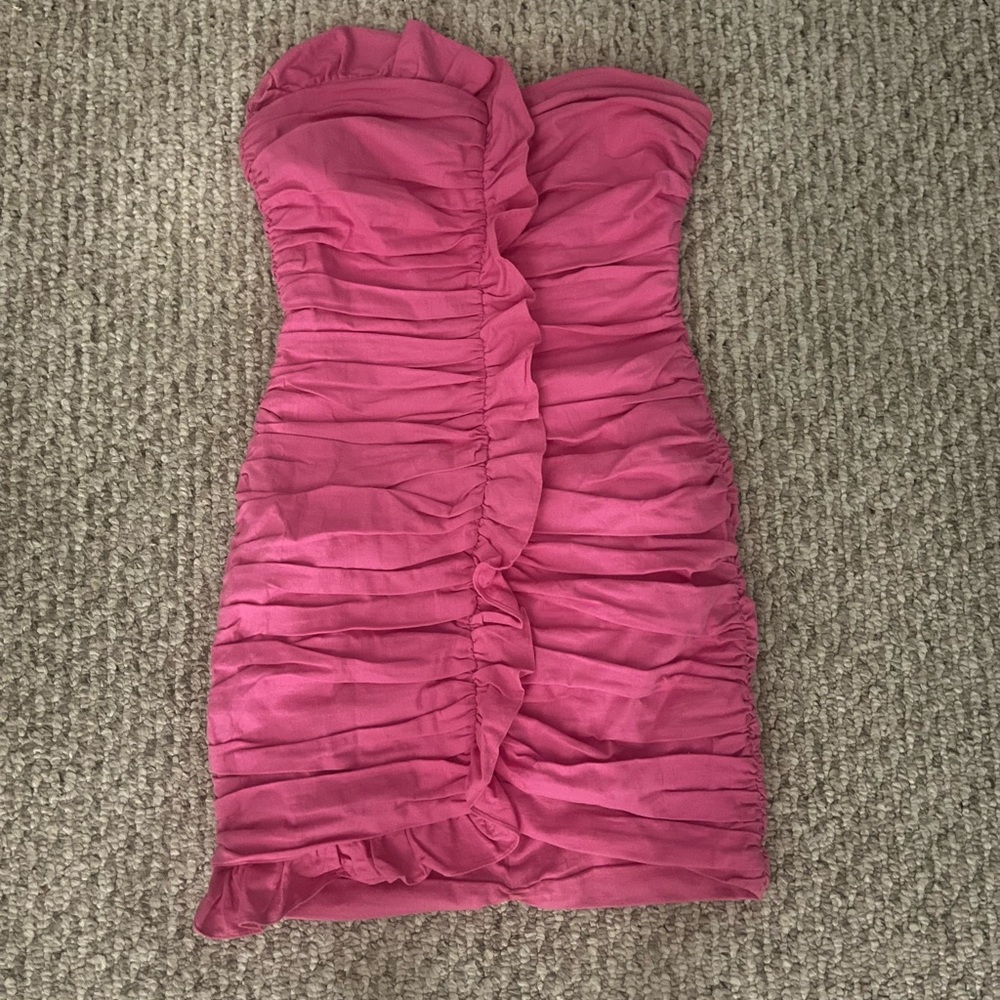 Seven Wonders Boutique Pink Denim Mini Dress